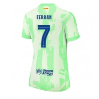 Camisa de Futebol Barcelona Ferran Torres #7 Equipamento Alternativo Mulheres 2024-25 Manga Curta